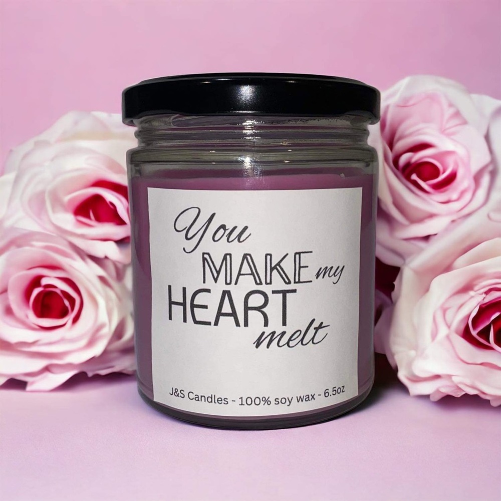 Valentine’s Day candle